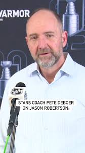 #Stars coach Pete DeBoer does not mince words when I asked what Jason  Robertson needs to show to get more playing time: “Gotta play better… Give  us a reason to play you more.” #nhl #stanleycupplayoffs ...