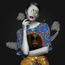 Girl With Persian Pattern Iran Art Qajar Dynasty Persian Wall Art Canvas Art Persian Home Decor Iranian Art Arabic Calligraphy Eastern Art Iranian Art Persian Art Painting Persian Calligraphy Art