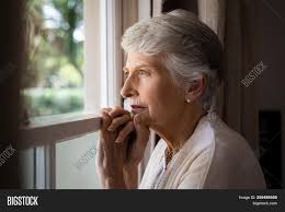 Beautiful sad woman in the car. Depressed Senior Woman Image Photo Free Trial Bigstock