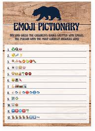 I have made this game in blue, pink, yellow and green colors. Download Hd Little Cub Baby Shower Emoji Pictionary Game By Littlesizzle Shower Baby Emoji Pictionary Printable Transparent Png Image Nicepng Com