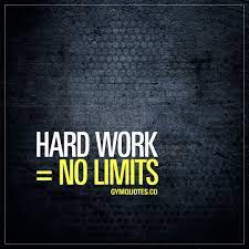 Hard Work No Limits Funny Gym Quotes Fitness Inspiration Quotes Training Motivation Quotes