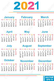 The number of days between two dates may be calculated. The Calendar New Year 2021 Date For Your Design Royalty Free Cliparts Vectors And Stock Illustration Image 70784933
