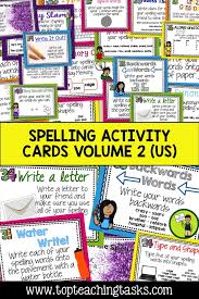 This Spelling Activity Pack Includes 20 Spelling Activity Task Cards Print And Go Spelling Activity Worksheet Spelling Ideas For The Classroom Pinte