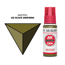 AK-Interactive: Quick Gen Acrylic Contrast - Us Olive Uniform 18 ml