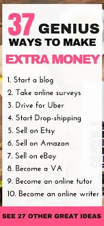 30 Genius Ways To Make Extra Money 1000 Working From Home Smartnancials Extra Money Mom Jobs Make Money From Home
