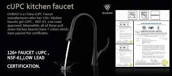 It also comes in brushed nickel and chrome so you can match it to your other appliances. Best Pull Down Kitchen Faucets With Cupc Certification Oubao Faucet