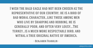 I wish the bald eagle had not been chosen as the...
