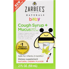 Zarbees Baby Natural Cough Syrup Mucus Cherry 4 Fl Oz Box
