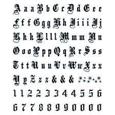 Only fonts with accents euro. Letters Numbers Old English Temporary Tattoo Goimprints