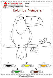 Check out our toucan coloring page selection for the very best in unique or custom, handmade did you scroll all this way to get facts about toucan coloring page? Toucan Color By Numbers Worksheets Pdf