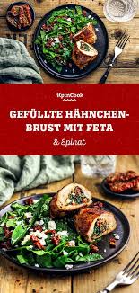 Gefullte Huhnchenbrust Mit Feta Spinat Rezept Gefullte Hahnchenbrust Hahnchenfilet Rezepte Gesunde Rezepte