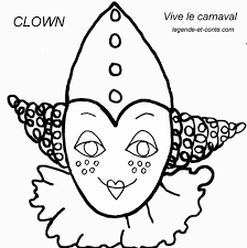 Un clown à carnaval et ses ballons. Coloriage Clown 91015 Personnages Album De Coloriages