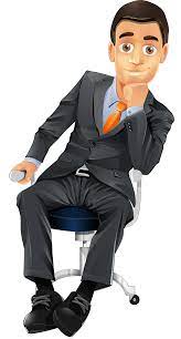 Businessman Vector Character Sitting On A Chair Person Drawing Business Cartoons Business Man