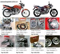 Stripe atau grafis barunya ini tampil lebih agresif dan sangar. Daftar Harga Spare Part Honda Tiger 2000 Lama 1993 2002 Dan New Super Cruiser 2002 2006