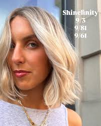 Luxury bob- Meredith Blake edition 💛 When I have a blonde client that  naturally lifts perfect, I always reach for @wellahairusa Shinefinity to  take it next level! They never over tone, always