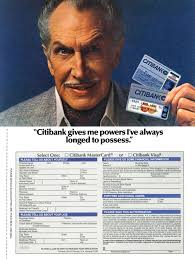 Vincent Price Ad for Citibank, 1986