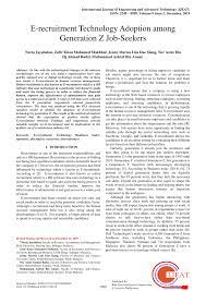 Sabah job vacancy 2019 sabah oriental hotal, kota kinabalu we are still looking for candidates to fill these positions. Pdf E Recruitment Technology Adoption Among Generation Z Job Seekers