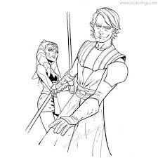 More 100 coloring pages from сoloring pages for boys category. Ahsoka Tano Coloring Pages With Darth Vader Xcolorings Com