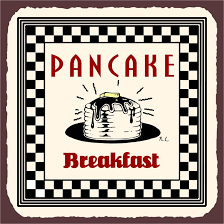 pancake breakfast vintage metal art retro tin sign アメリカンダイナー ダイナー ポスター