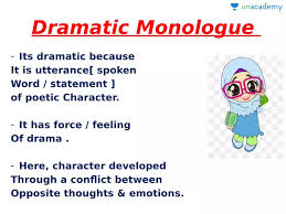 Maybe you would like to learn more about one of these? Nta Ugc Net Dramatic Monologue Characteristics In Hindi Offered By Unacademy