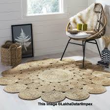 Hand Braided Bohemian Jute Area Rug Round Rag Rug Village Kraft Shape Circle Bohemian Home Decor Round Shape Rug In 2020 Jute Round Rug Natural Jute Rug Jute Area Rugs