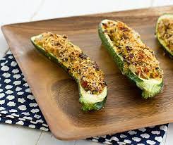 Vegetarian Stuffed Zucchini With Parmesan Panko Recipe Recipe Stuffed Zucchini Vegetarian Recipes Zucchini Recipes