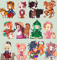 Chinese Zodiac By Ichigo Tan On Deviantart Anime Zodiac Cute Drawings Chinese Zodiac Signs
