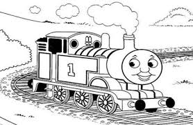 Mewarnai gambar kereta api thomas; Lukisan Kereta Api Kartun Cikimm Com
