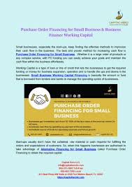 Purchase Order Financing for Small Business & Business Finance Working  Capital by Capital Hero LLC - issuu