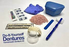 This super denture kit includes all the materials and ingredients required to craft your full or partial, upper and lower dentures from the comfort of your kitchen table, and includes double the impression supplies and triple the teeth. Make Your Own Denture Kit Diy Denture Kit Full Or Partial Dentures From Home Ebay