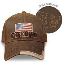 Farm Boy Men S Freedom Usa Flag Brown Tan Ball Cap F13080693 Hats For Men Ball Cap Farm Boys