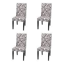 Home dining room dining room chairs white dining room chair slipcovers. Argstar 4 Pack Chair Covers Stretch Armless Chair Slipcover For Dining Room Seat Cushion Spandex Kitchen Parson Chair Protector Cover Removable Washable Black And White X 14 Buy Online In Bahamas At
