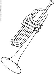 The trumpet blows out beautiful music. Trumpet Coloring Page Audio Stories For Kids Free Coloring Pages Colouring Printables