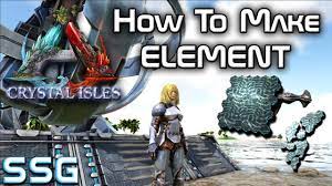 An abundant mineral element, found in rock formations and other areas of geological. Ark Crystal Isles How To Make Element Seeshellgaming Youtube