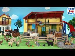 100 Farm Animal Toys And Horse Stable Playset Youtube Farm Animal Toys Toy Horse Stable Horse Stables