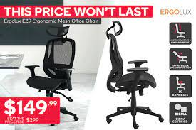 kogan com ergolux ergonomic office chair 149 99 rising to 299 milled