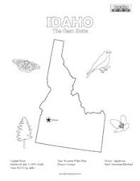 Write the name of each capital coloring page. Idaho Coloring Page Teaching Squared