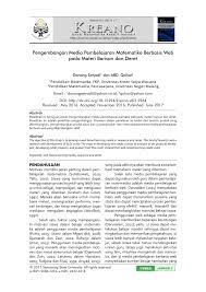 Uji l t b t ( li i fi ld t t)uji lapangan terbatas (preliminary field test) 5. Pdf Pengembangan Media Pembelajaran Matematika Berbasis Web Pada Materi Barisan Dan Deret