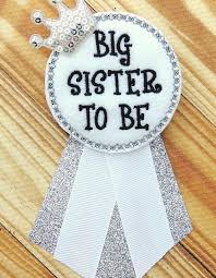 Sister To Be Corsage Big Sister Corsage Baby Shower Etsy In 2020 Big Sister Gifts Baby Shower Corsage Baby Shower Decorations For Boys