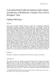 Pdf The Architecture Of Songs And Music Soundmarks Of Bollywood A Popular Form And Its Emergent Texts Madhuja Mukherjee Academia Edu Replay the songs, artists & albums that made 2020 memorable. pdf the architecture of songs and