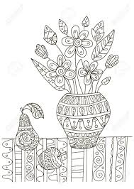 More flower coloring pages for adults. Hand Drawing Coloring Book For Children And Adults A Beautiful Royalty Free Cliparts Vectors And Stock Illustration Image 136099311