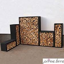 Prima Terra Kaminholzregal Kaminholzunterstand Brennholzregal Kaminholz Aufbewahrung Bausatz Schwarz Masse 118x Brennholz Lagerung Brennholzregal Kaminholzregal