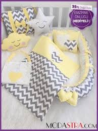 Modastra Babynest Gri Zigzagli Baby Nest Set Emzirme Onlugu Hediyeli Bebek Bebek Yorganlari Bebek Yatagi