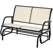 Choose from contactless same day delivery, drive up and more. Outsunny Outdoor Double Rocking Chair With A Comfortable Sling Fabric Backing Steel Frame Curved Rocking Arms Outside Glider Swinging Lounge For 2 People W Weather Uv Resistance Beige Aosom
