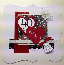 Wedding anniversaries are special occasions in each couples' life. Handmade Ruby 40th Wedding Anniversary Card Wedding Anniversary Greeting Cards Wedding Anniversary Cards 40th Wedding Anniversary Party Ideas