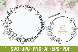 Download Free Svgs Download Tropical Border Svg Luau Decor Svg File Wedding Flowers Free Design Resources
