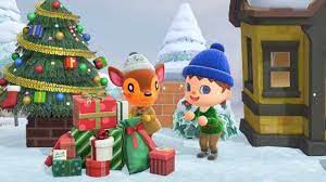 Joyous Gift Animal Crossing New Horizons Update Includes Save Data Transfer Animal Crossing Christmas Celebrations Holidays And Events