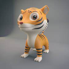 Cartoon Tiger 3d Model Cartoon Tiger Cartoon Character Design