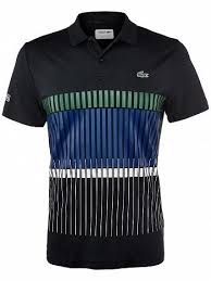 The athlete added peugeot to his endorsements earlier this year, and last year he partnered with. Lacoste Novak Djokovic Men S Us Open Stripes Tennis Polo Shirt Black Tennisheart Co Uk