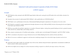 Has gone through an agreement with different. Icici Bank A Swot Analysis